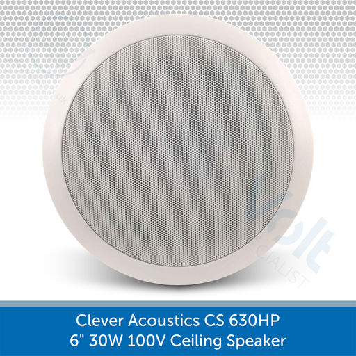 Clever Acoustics CS 630HP 6" 30W 100V Ceiling Speaker AUDIOVOLT